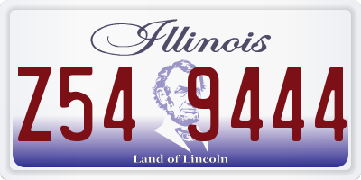 IL license plate Z549444