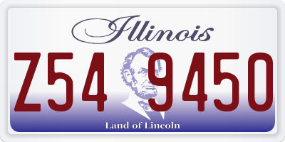 IL license plate Z549450
