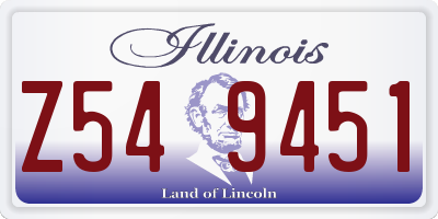 IL license plate Z549451
