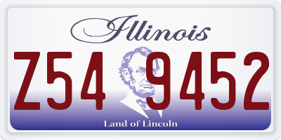 IL license plate Z549452
