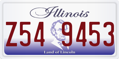 IL license plate Z549453