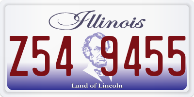 IL license plate Z549455