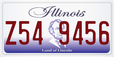 IL license plate Z549456
