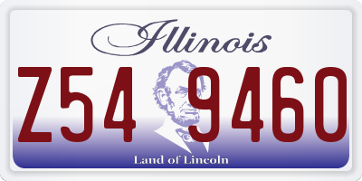 IL license plate Z549460