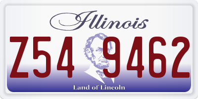 IL license plate Z549462