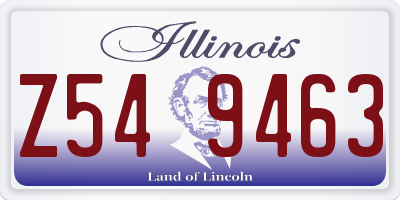 IL license plate Z549463