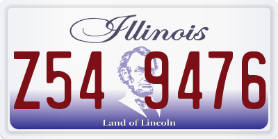 IL license plate Z549476