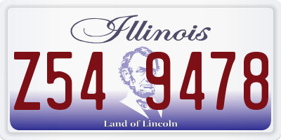 IL license plate Z549478