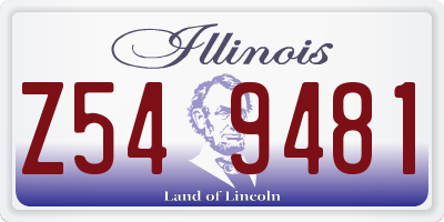IL license plate Z549481