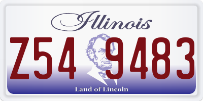 IL license plate Z549483