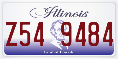 IL license plate Z549484