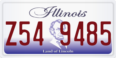 IL license plate Z549485