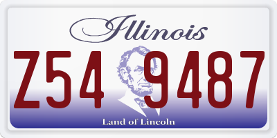 IL license plate Z549487