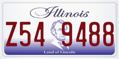 IL license plate Z549488
