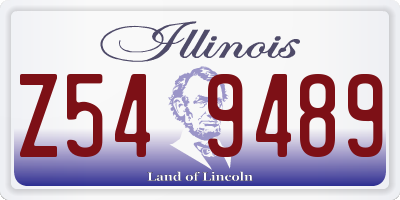 IL license plate Z549489