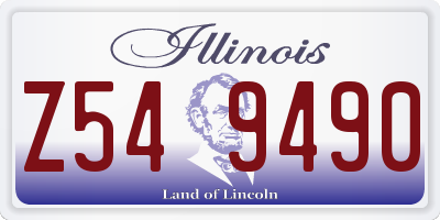 IL license plate Z549490