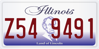 IL license plate Z549491