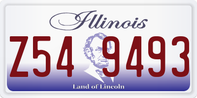 IL license plate Z549493