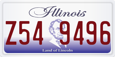 IL license plate Z549496