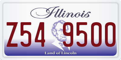 IL license plate Z549500