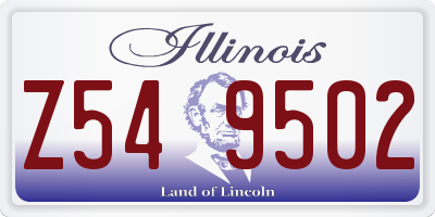 IL license plate Z549502