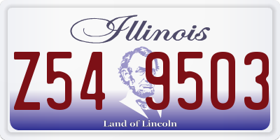 IL license plate Z549503