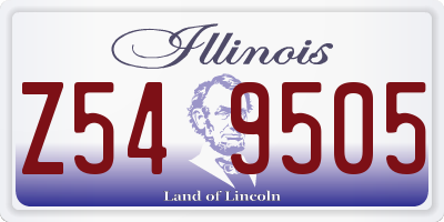 IL license plate Z549505