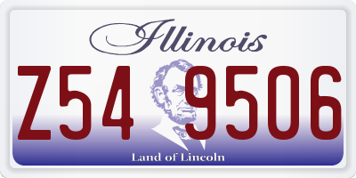 IL license plate Z549506