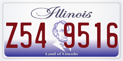 IL license plate Z549516