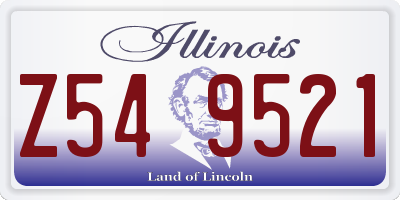 IL license plate Z549521