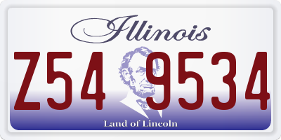 IL license plate Z549534