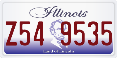 IL license plate Z549535