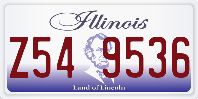 IL license plate Z549536