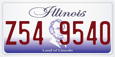 IL license plate Z549540