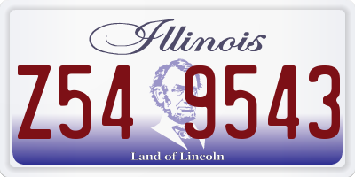 IL license plate Z549543