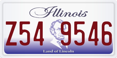IL license plate Z549546