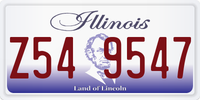 IL license plate Z549547