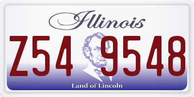 IL license plate Z549548