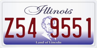 IL license plate Z549551