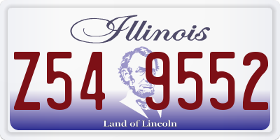 IL license plate Z549552