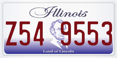 IL license plate Z549553