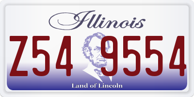 IL license plate Z549554
