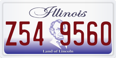 IL license plate Z549560