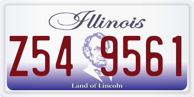 IL license plate Z549561