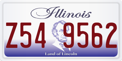 IL license plate Z549562