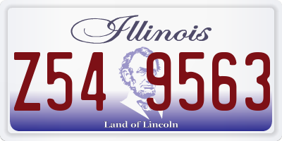 IL license plate Z549563