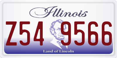 IL license plate Z549566