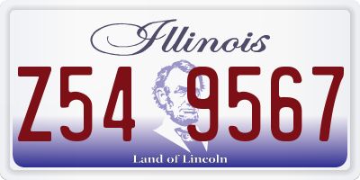 IL license plate Z549567