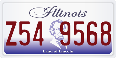 IL license plate Z549568