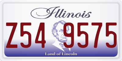 IL license plate Z549575
